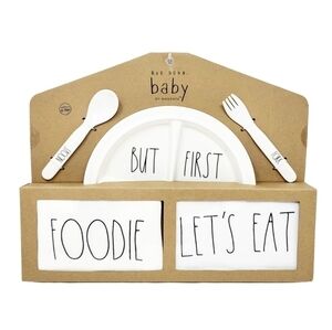 RAE DUNN Baby meal gift set outfit utensil feeding